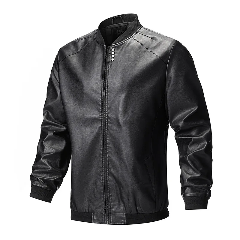 

Мужская повседневная мотоциклетная куртка из искусственной кожи большого размера, черная, винтажный байкерский жилет, производство Китай