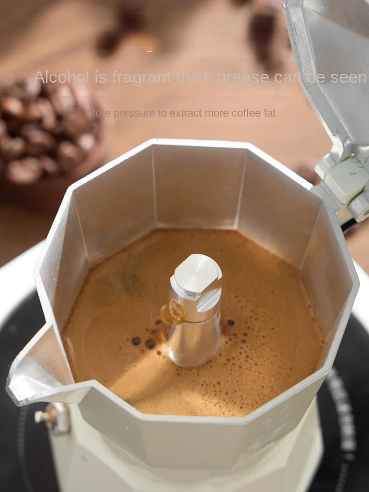 Moka Pot Double Valve Coffee Percolator Household Small Appliances Automatic Italian Double Pressure Valve Hand Punch