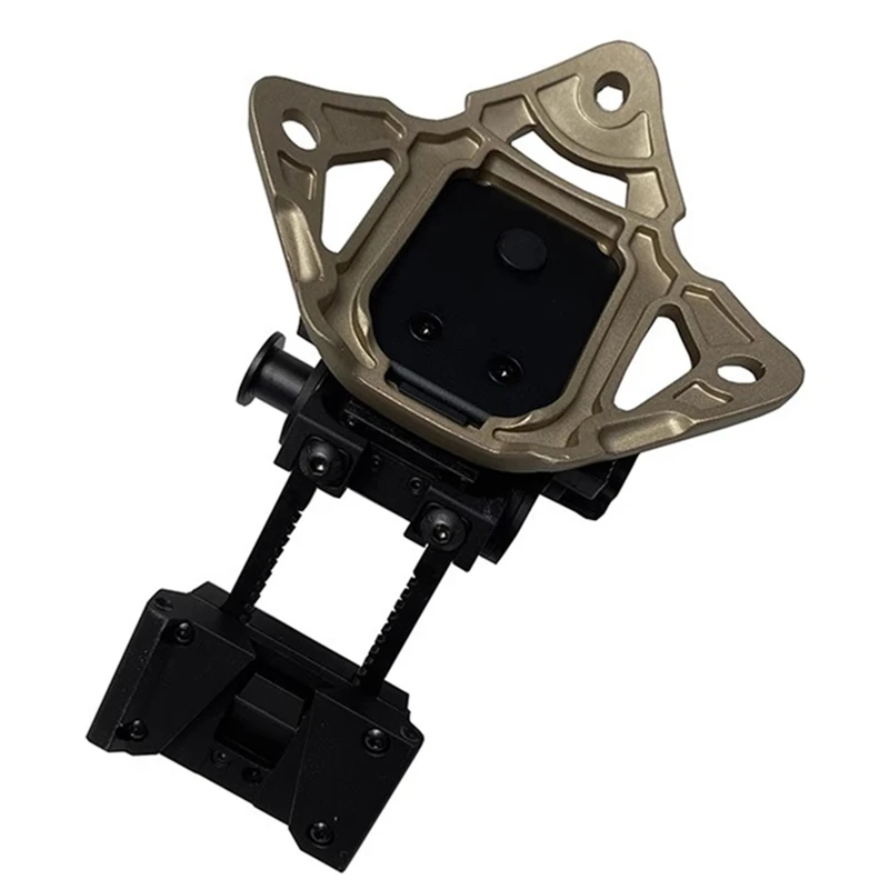 Aluminum Helmet Frame Mount NVG Shroud Adapter 3 Hole Skeleton ARC Rail Lightweight Aluminum for FAST MICH Helmet