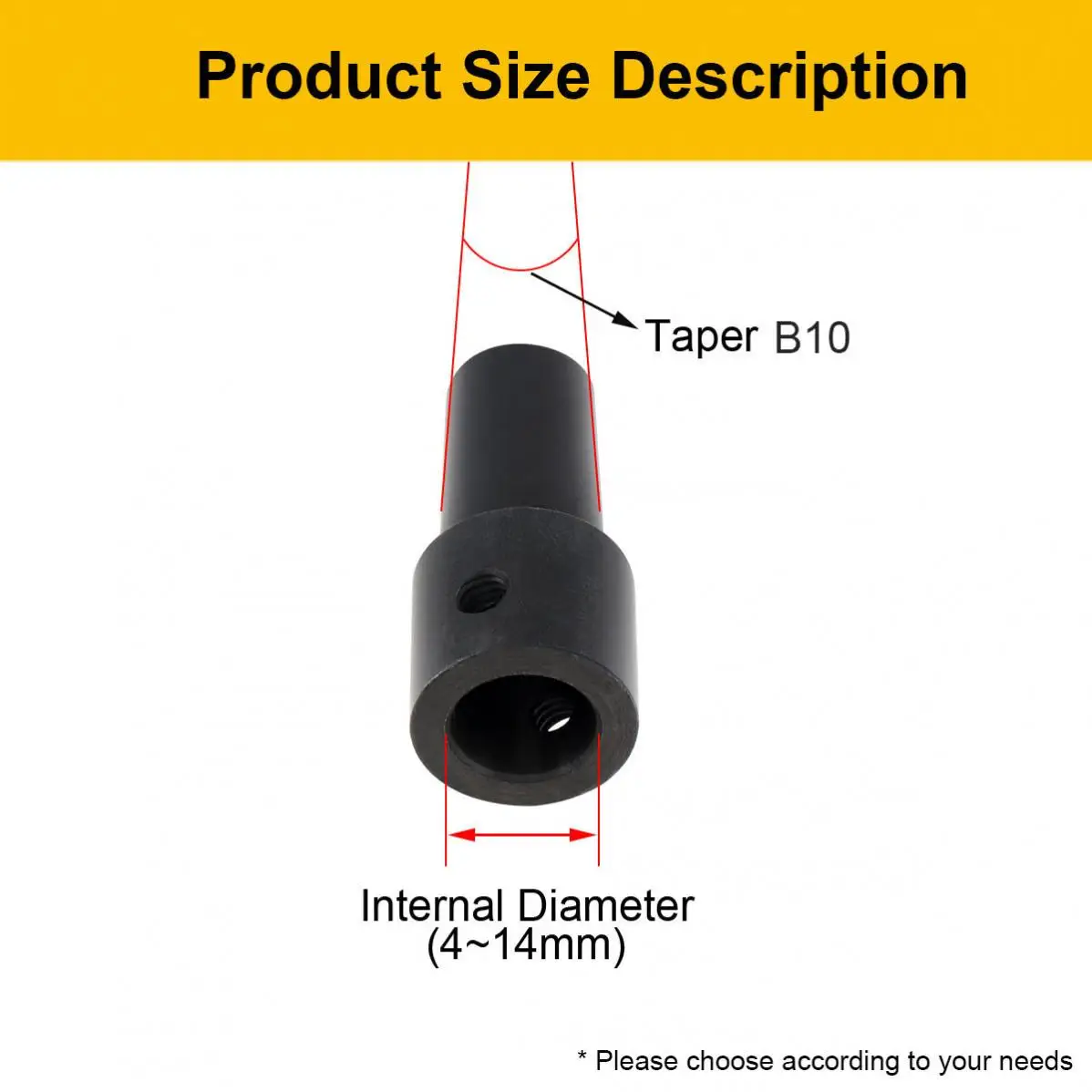 B10 Drill Chuck Connecting Rod Sleeve Copper Steel Taper Coupling 3.17mm/4mm/5mm/6mm/8mm