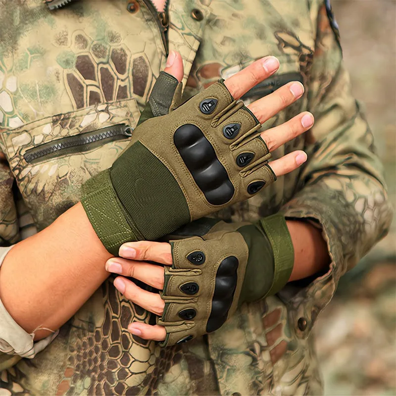 

Half finger tactical gloves for male training, combat riding, motorcycle riding, outdoor protection, camouflage gloves