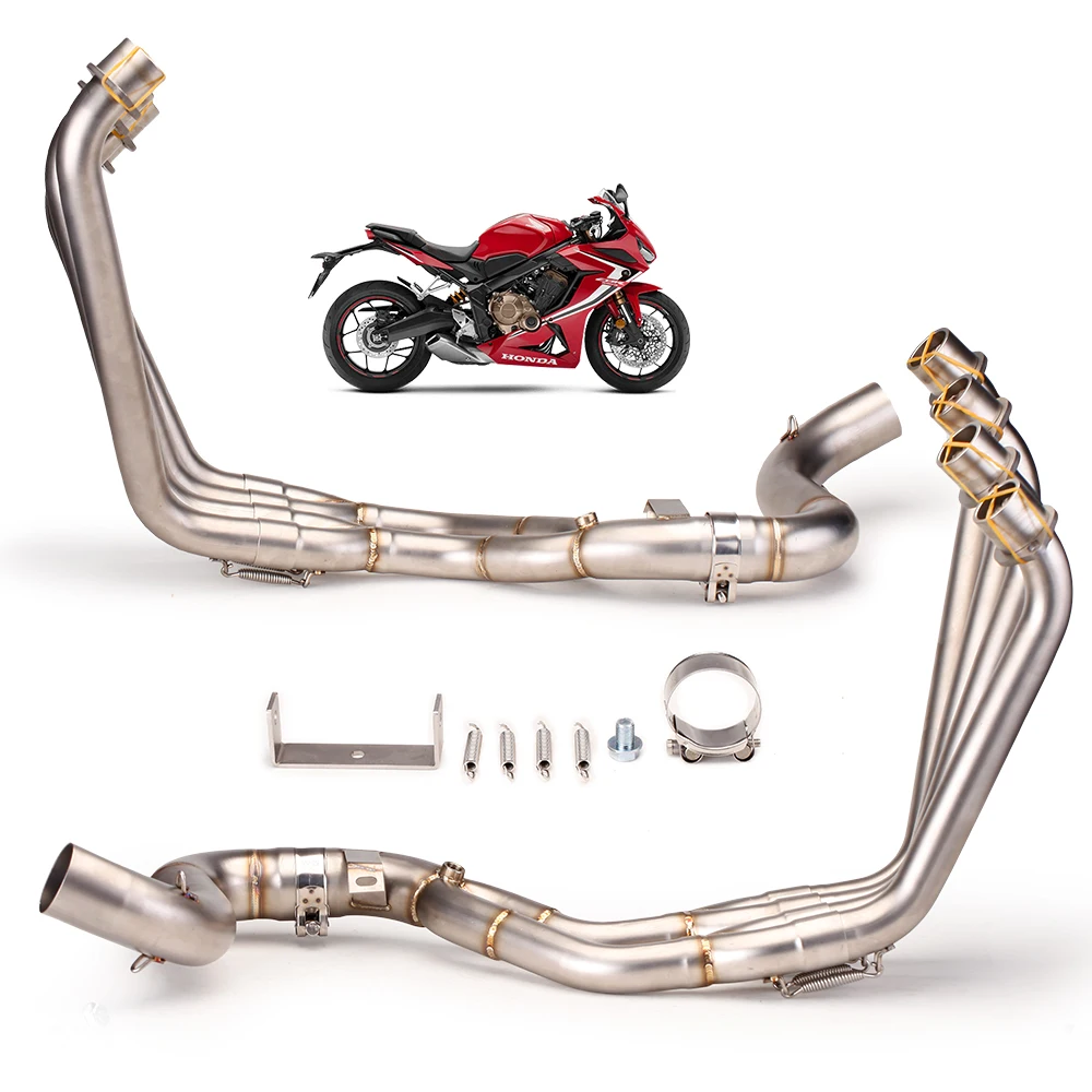 CBR650F CBR650 CB650F Motorcycle Exhaust Slip-On Front Link Pipe Escape Moto Full System Moveable Connect For Honda CBR 650R 650