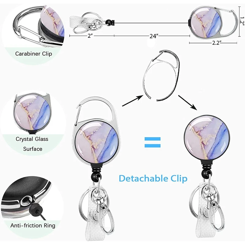 3 шт., держатель для бейджа с выдвижной катушкой