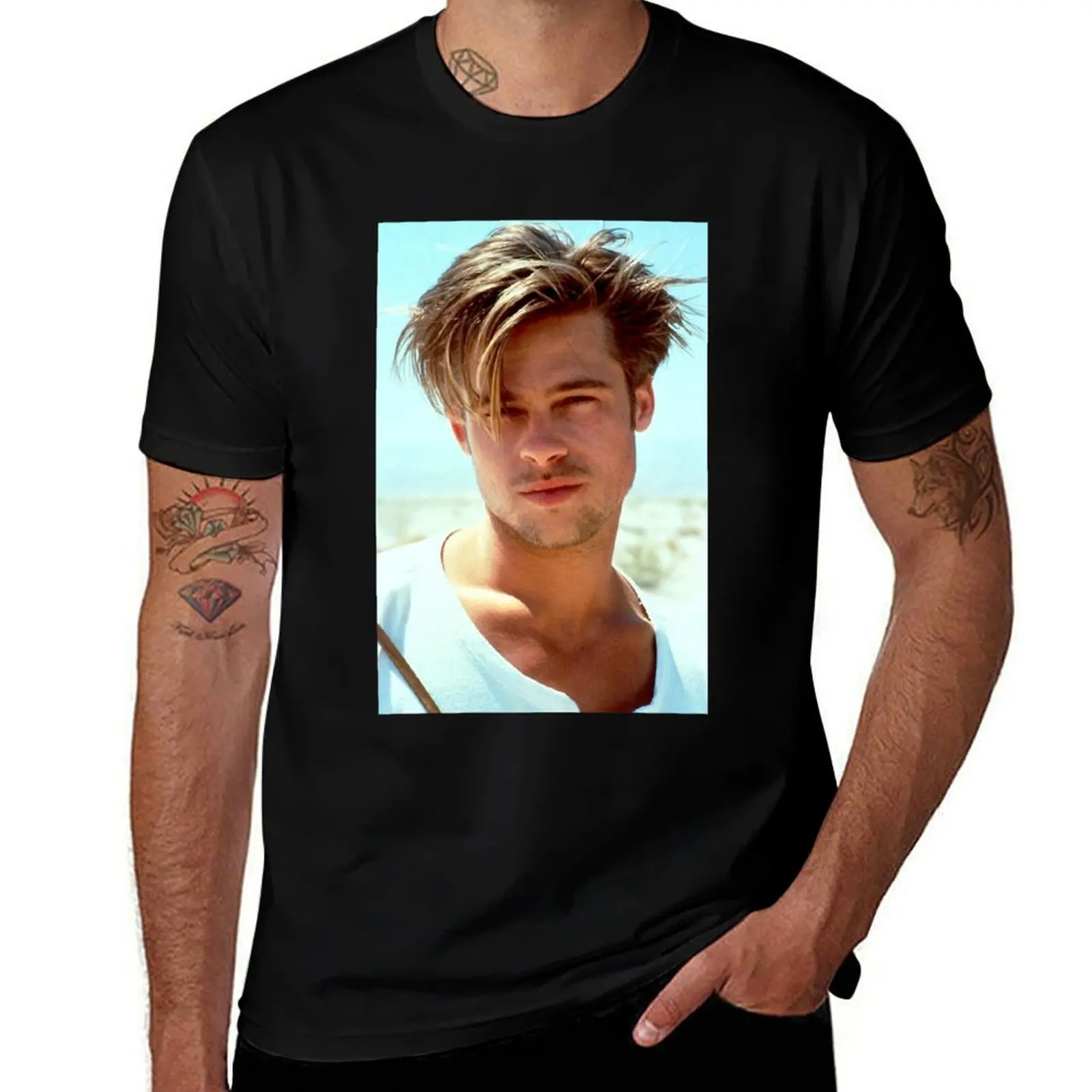 

Secret Gifts Pitt Brad Movie Fan T-Shirt Summer Holiday T-Shirt