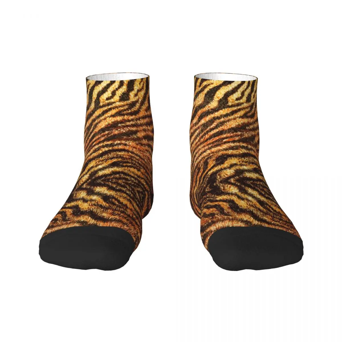 Custom Bengal Tiger Fur Wildlife Print Pattern Socks for Stretch Summer Autumn Winter Animal Skin Leopard Fur Crew Socks