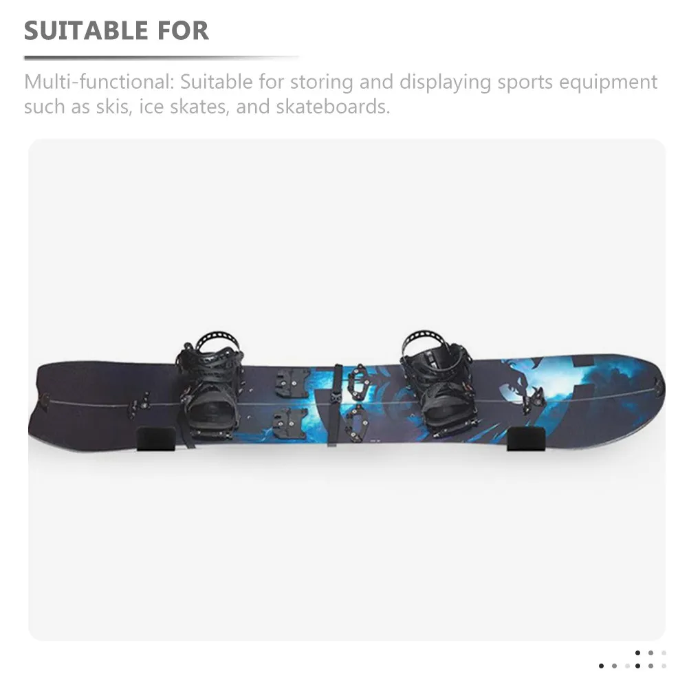 2Pcs Snowboard Wall Mount Rack Metal Holder Multi Functional Space Saving Display Shelf Storage Organizer Snowboard Wall Rack