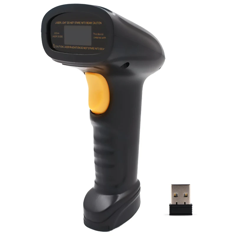 Laser 1D Cordless Bar Code Scanner for Retail Warehouse  with 2.4G Wireless Technology