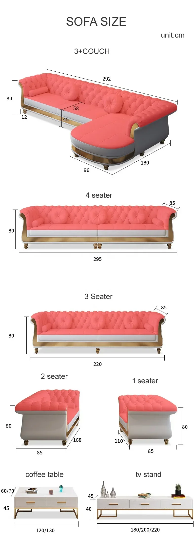 Modernes Royal Luxury Chesterfield-Ledersofa-Set im neuen Design für Zuhause, Hotel, Wohnzimmer, Salon, Sofamöbel