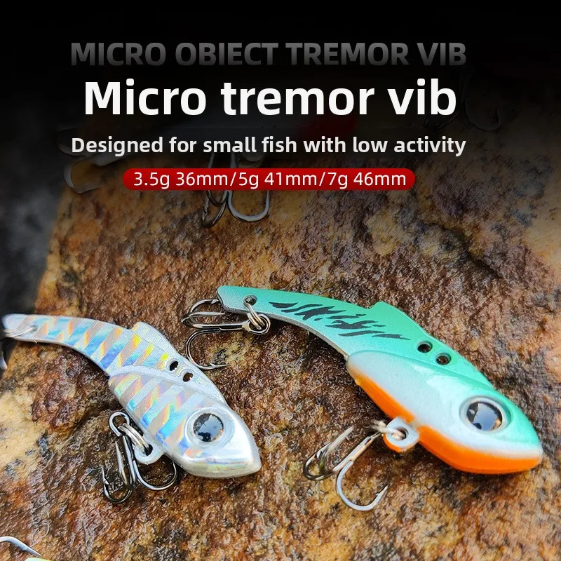 VIB Spoon Fishing Lure 3.5/5g Metal Spinner Fishing Bait Crankbait Bass Artificial Hard Baits Cicada VIB Fishing Tackle