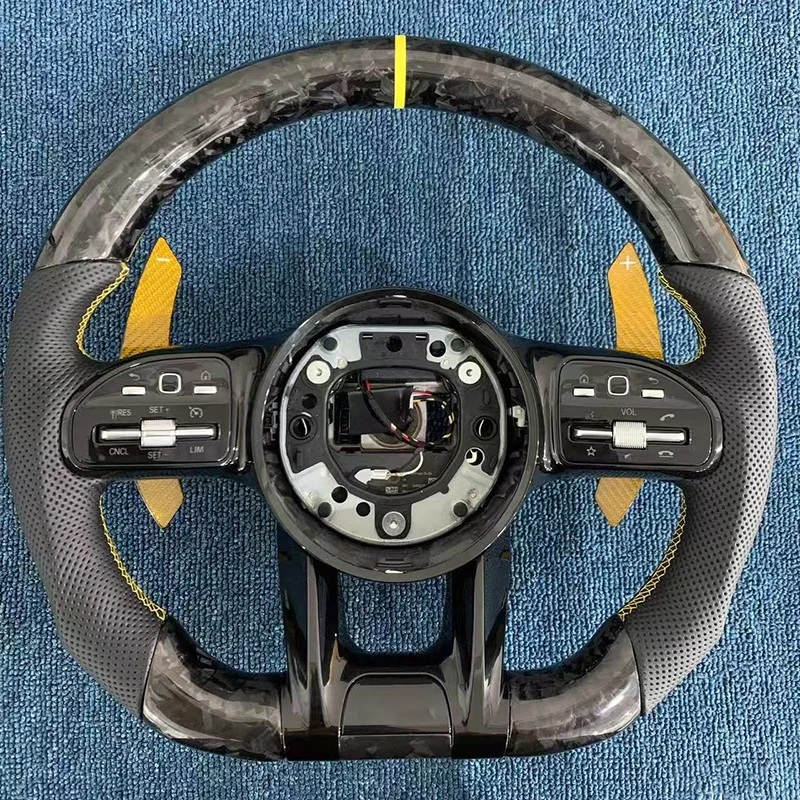 

Carbon Fiber Steering Wheel for Mercedes AMG GT C63 A45 S63 S65 G500 G63 E63 GLE63 GLC63 W205 W222 W213 W204 Car Accessories