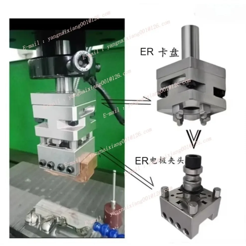 1pc EDM Spark Machines ER Collet D100 56mm 0.002 Precision CNC Carving Small Manual Chuck Square Electrode Holder
