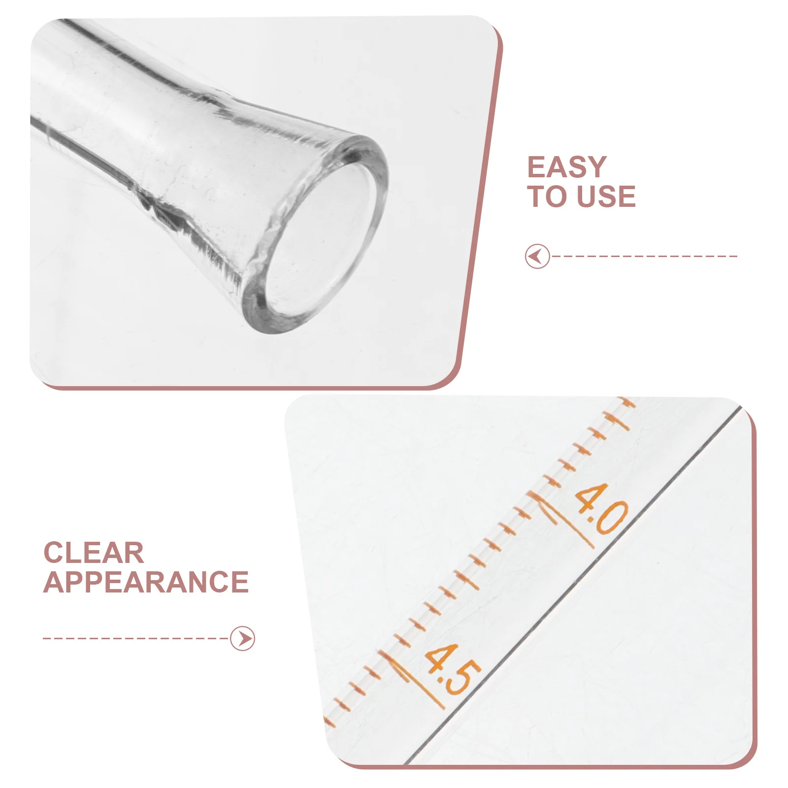 Glass Burette Transparent Precise 10Ml for Laboratory Acid-Base Titration Educational Chemical Experiment Instrument