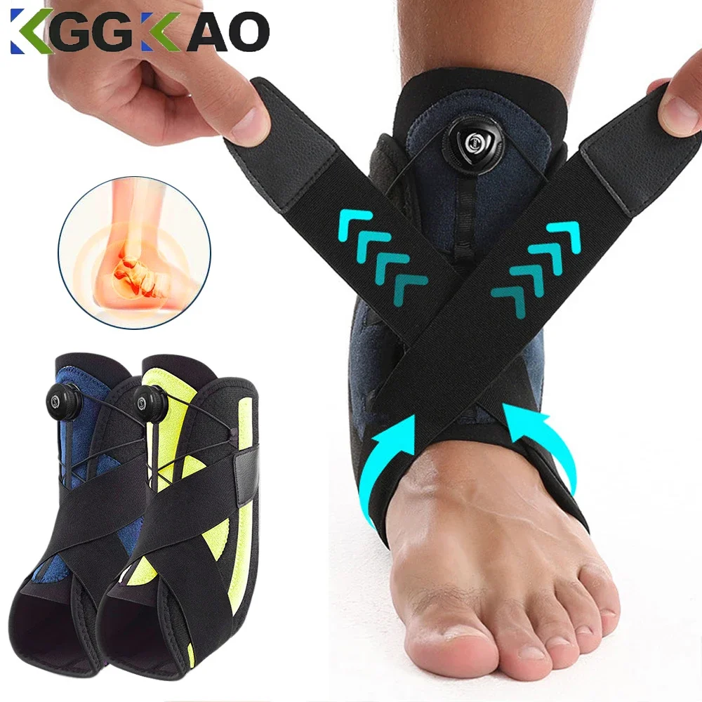 1PCS Ankle Brace for Men & Women, Adjustable Knob Maximum Metal Ankle Support Brace for Sprained Ankle,Tendonitis,Achilles