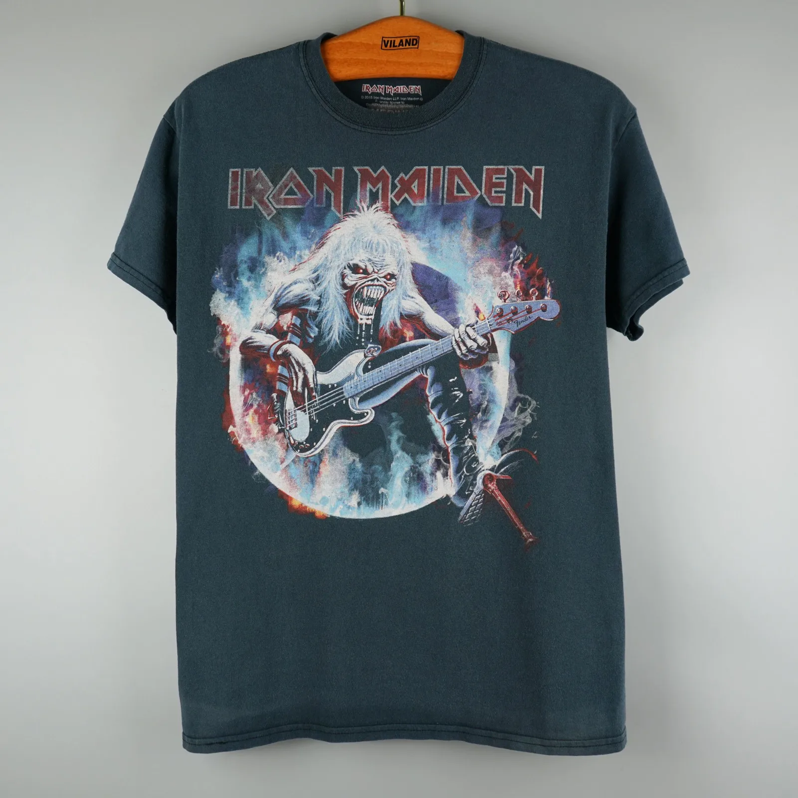 Vintage 2015 Iron Maiden Concert t-shirt Tour chemise graphique t-shirt groupe de Rock unisexe années 2010