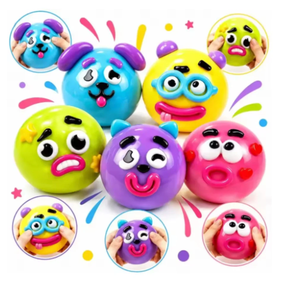 Image of Blind Box Smushers Curiosities Hundegesicht-Swap Squishy-Spielzeug Quetschspielzeug Stressabbau Entspannendes Sensorisches Dekompressions-DIY-Spielzeug Geschenk