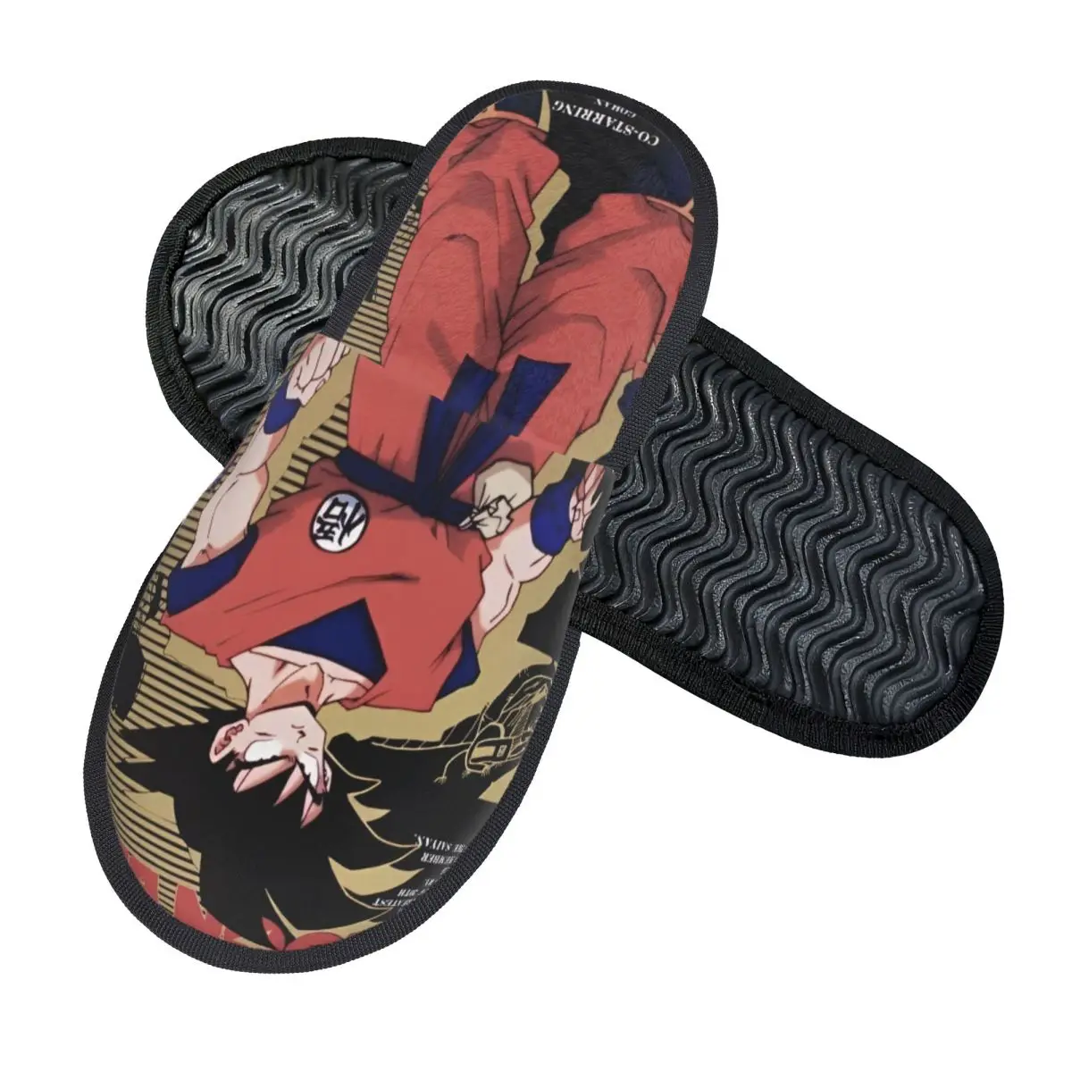 D-Dragon-Ball-L DragonBallz DBZ House Slippers Non Slip Cozy Memory Foam Cotton Slippers Bedroom