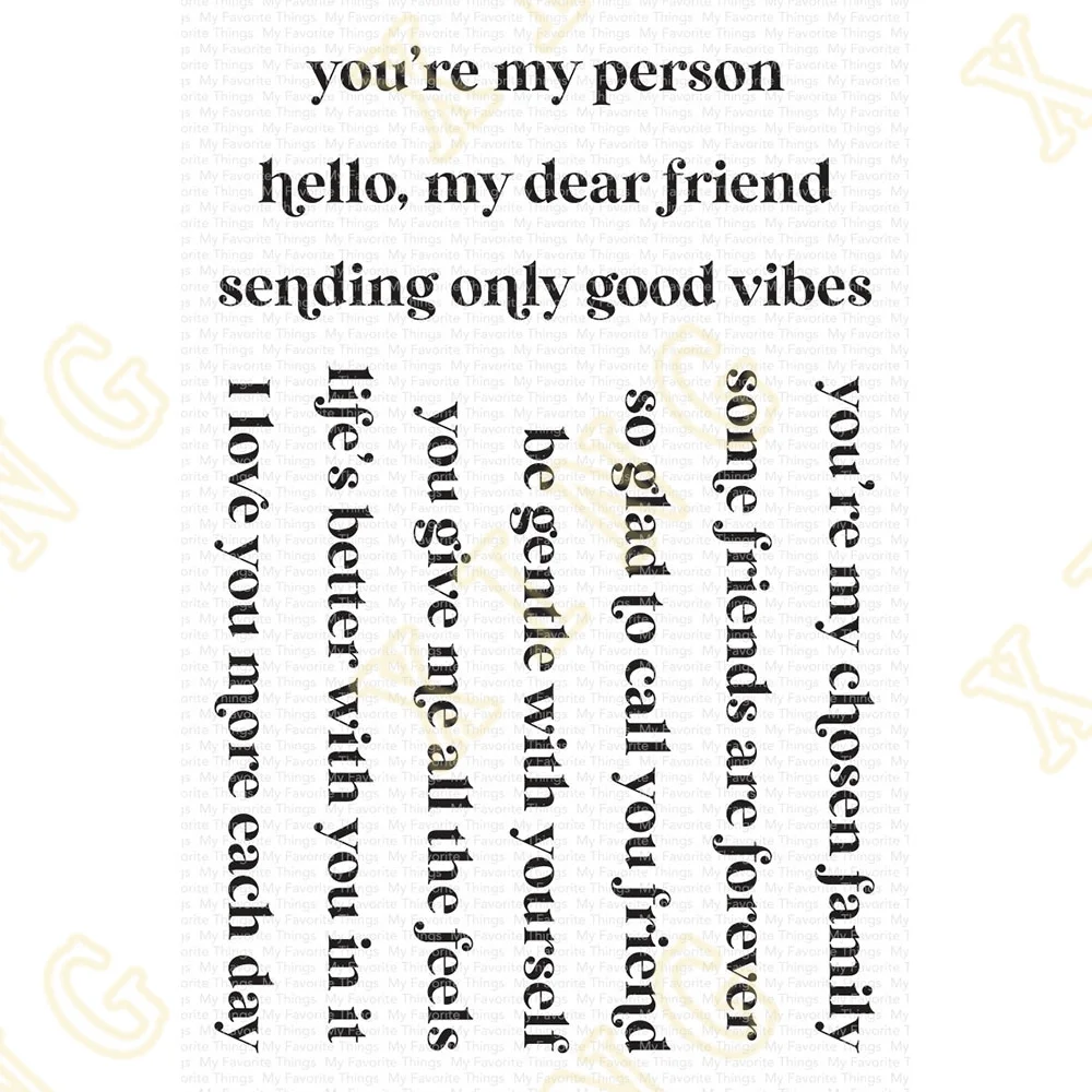 

Friendship Messages Silicone Stamps Diy Scrapbook Diary Decoration Embossed Paper Card Album Craft Template 2024 New Arrival