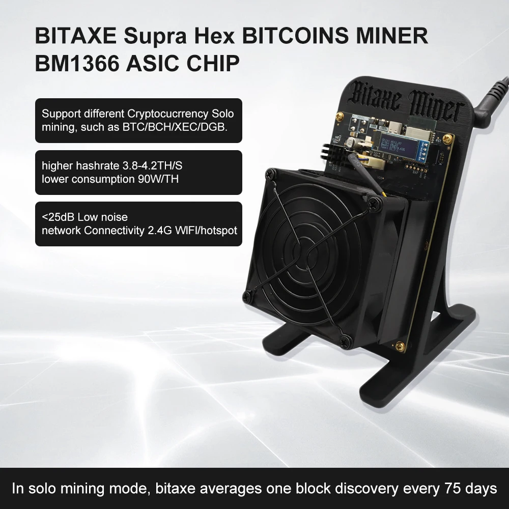 لديها ضمان btc Mining Bitcoin Bitaxe Supra Hex 701 3.5-4.2Th/s (BTC) Cryptos Miner Asic Bitcoin Miner للاستخدام المنزلي