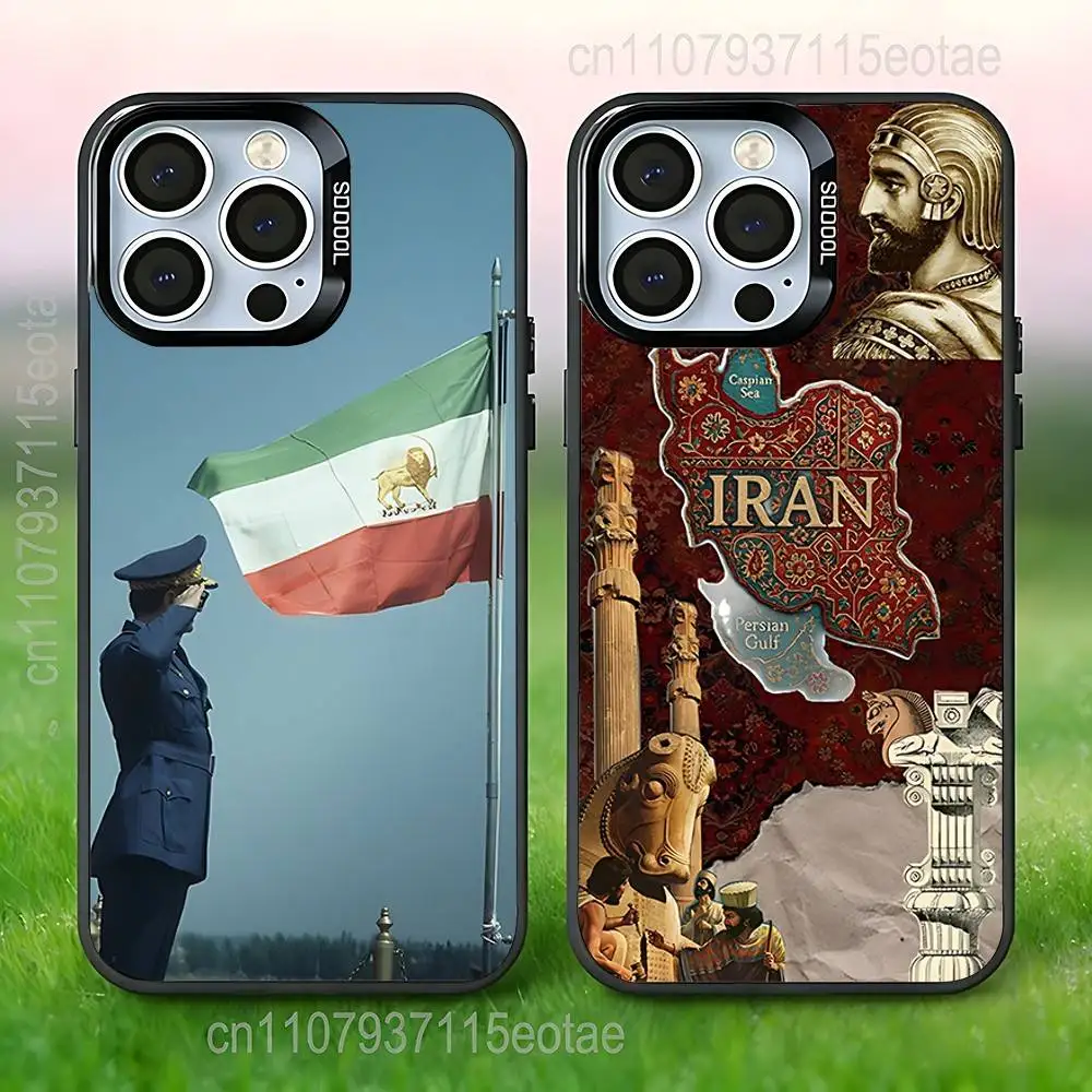 

Iran Flag or Map Phone Case For iPhone 17,16,15,14,13,12,11,Pro,Max,Plus,E,Air,Mini Black IMD Cover