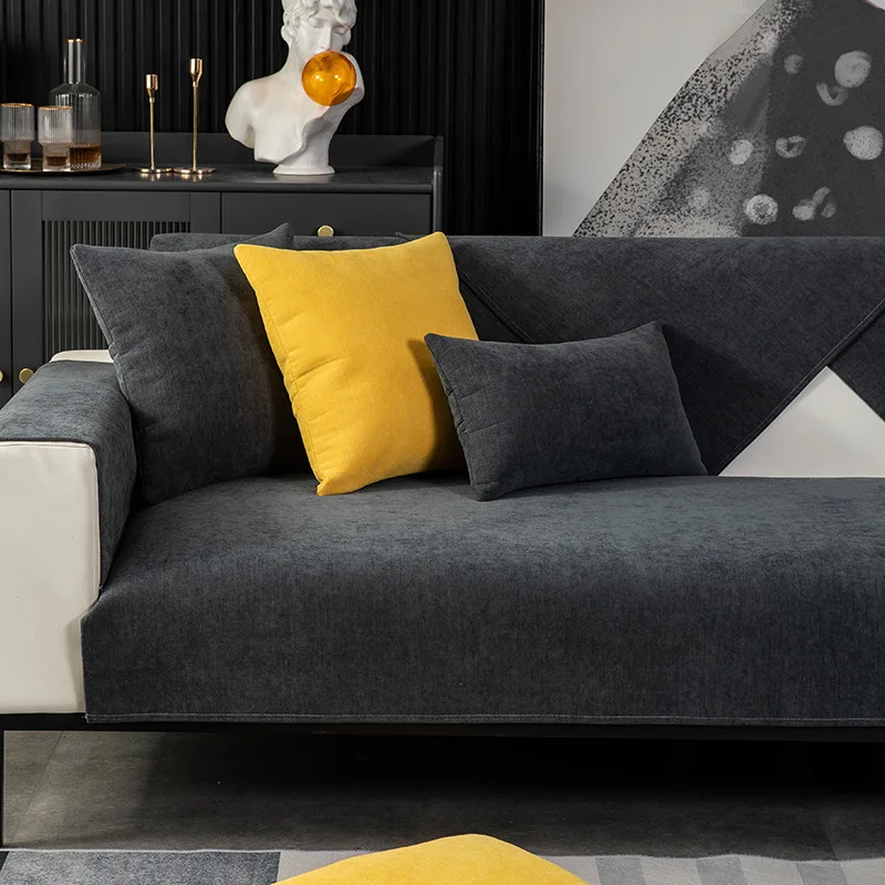 Sofa Cushion Four Seasons Universal Chenille Cushion Cloth Leather Sofa Non-Slip Backrest Handrest Towel