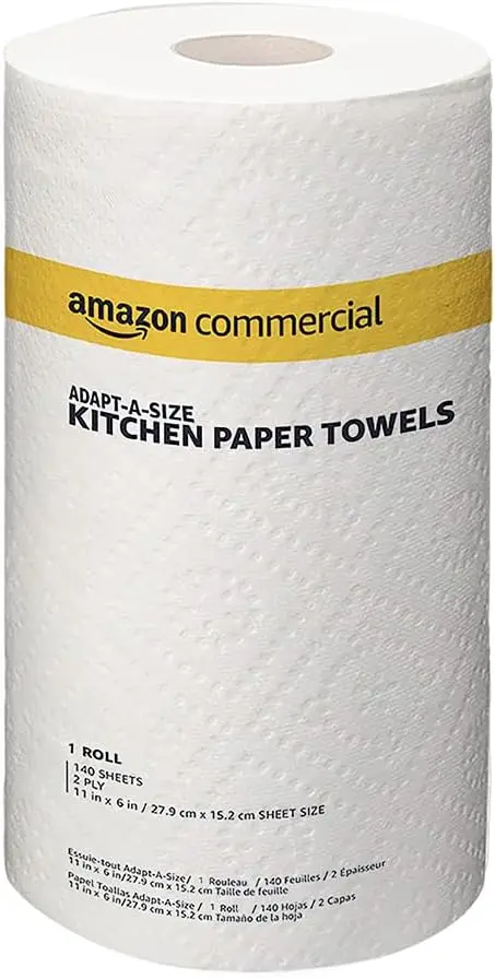 

2-Ply White Kitchen Paper Towels, Absorbent & Thick, Individually Wrapped, 140 Sheets per Roll (12 Rolls), Total 1,680 Sheets