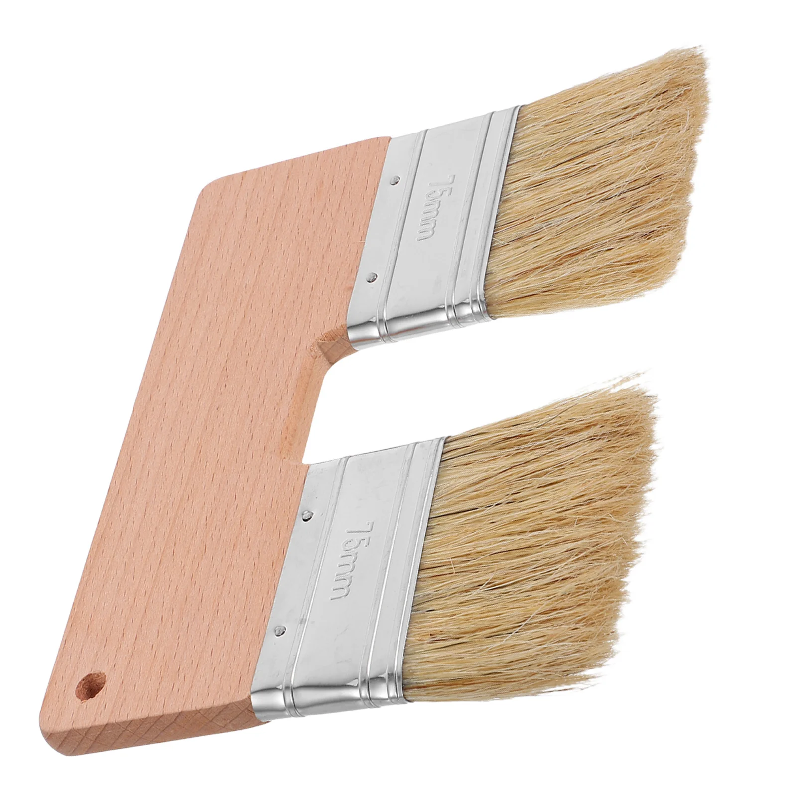 

Natural Bristle Art Dual Head Flat Paddle Design For Oil Painting Wall Canvas Furniture Bristle Art Brush Flat Paint