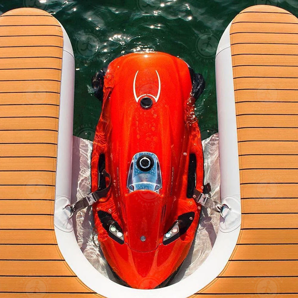 جديد مزدوج الجدار النسيج نفخ العائمة سطح عائم في المخزون جت سكي حوض منصة مرافق التسلية المياه #1