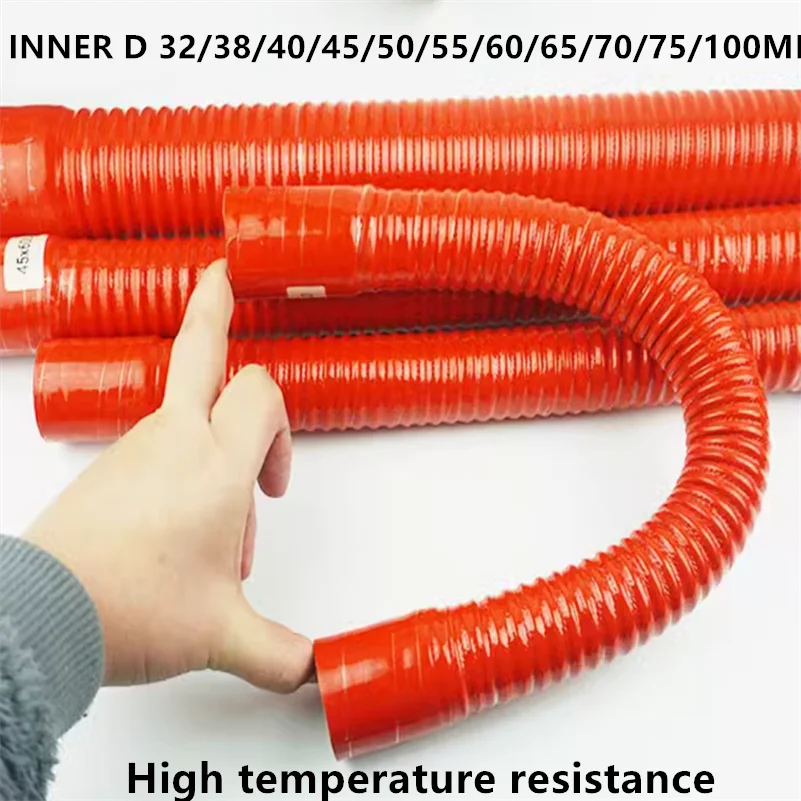 

Air Intake Hose Flexible Steel Wire Tube Silicone Pipe SILICON HOSE INNER D 32/38/40/45/50/55/60/65/70/75/100MM L 40CM 60CM