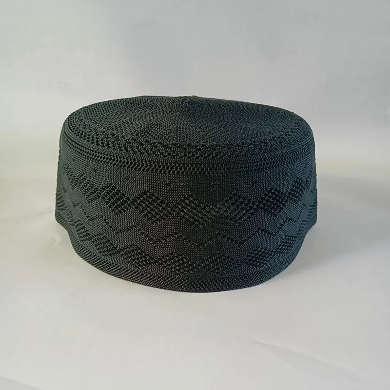 무료 배송 남성용 이슬람 모자 Colthing 크로 셰 뜨개질 니트 모자 터키 Kufi 이슬람 Kippah 유대인 터번 화이트 코튼 메쉬 0758