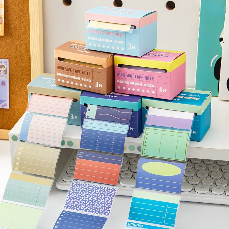 70pcs/box Sticky Notes Pull-out Self-Adhesive Sticky Notes Notepad Index Labels Tabs Tearable Memo Pad Office School Supplies.