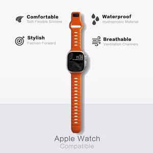 Soft silicone band for men and women, compatible with Apple Watch bracelets, 49 45 44 42 42 44 40 38 8 Main Sales Bracelet Apple Watch Female - №1