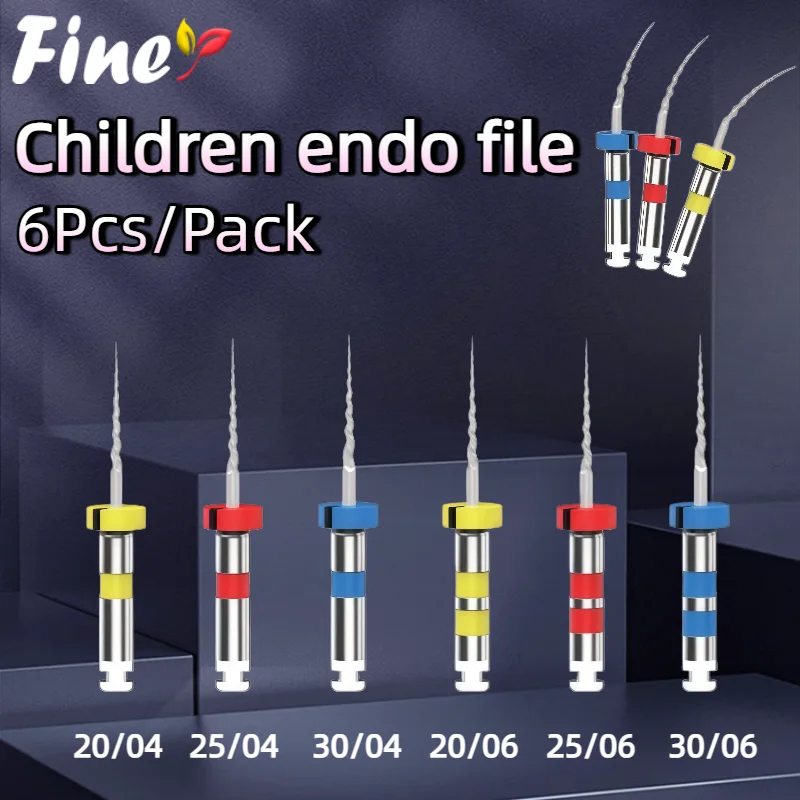 

Dental Silver Endodontic Files Children Endo Files NiTi Files Heat-activated Rotary Canal File Dentistry Instrument 16mm 6Pcs