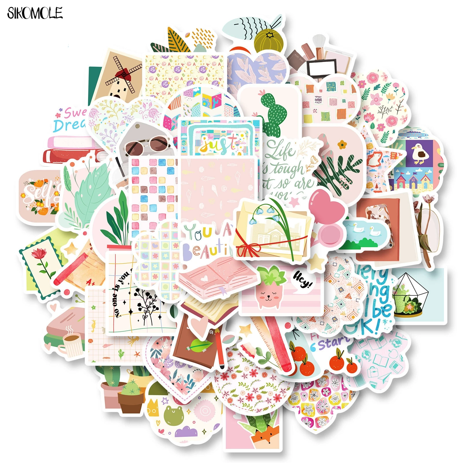10/30/50 قطعة Kawaii لطيف ملصق Vsco لايف الكتابة على الجدران ملصقات جماليات INS ملصق مائي المحمول الهاتف الأمتعة سجل القصاصات سيارة ملصق