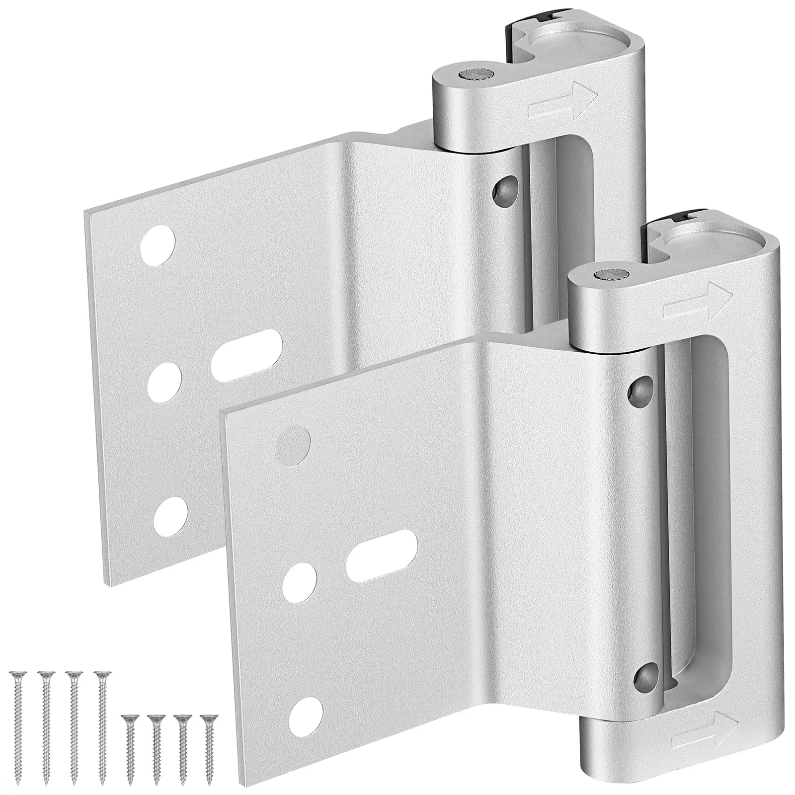 

2pcs Security Door Locks Aluminum Alloy Night Latch Silver Front Door Safety Reinforcement Inside Locks