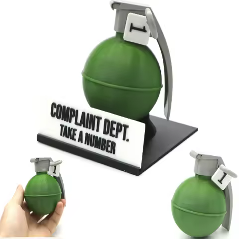 Complaint Department Desk Sign 3D Printed Prank Gift Funny Grenade Complaint Department Desk Sign Decoration Funny Office Deco