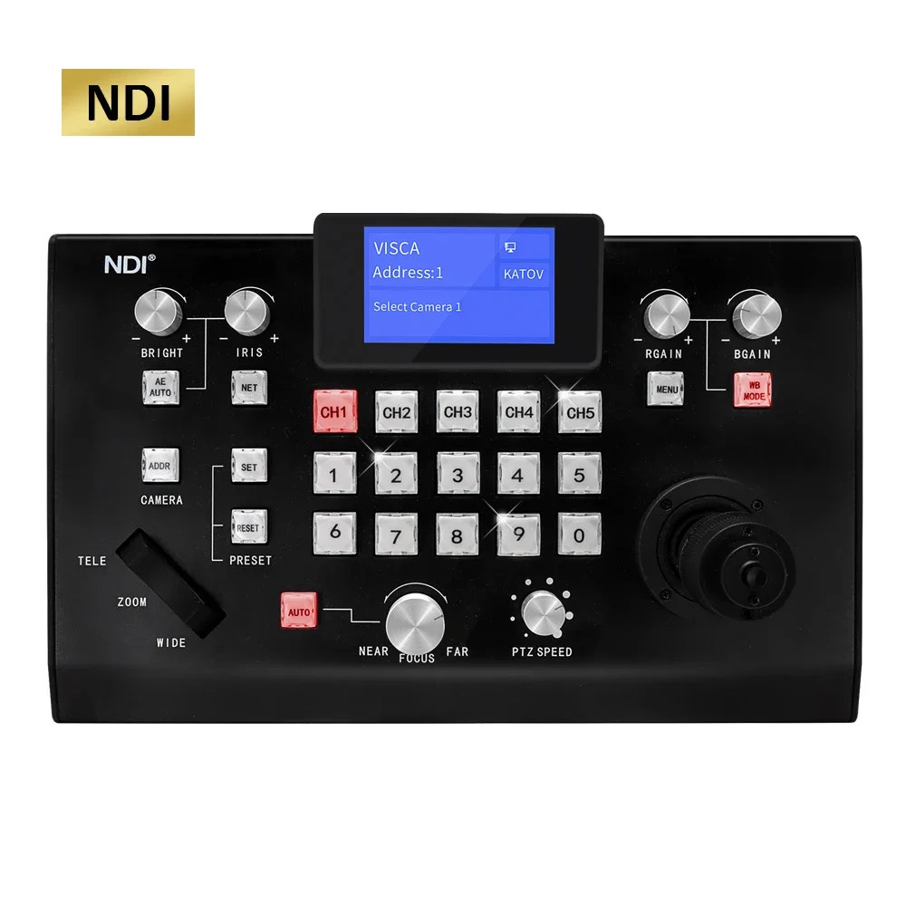 JJTS/KATO High Quality Camera 3d Controller For Live Events Broadcasting, Video Conference NDI Ptz Camera Joystick Controller