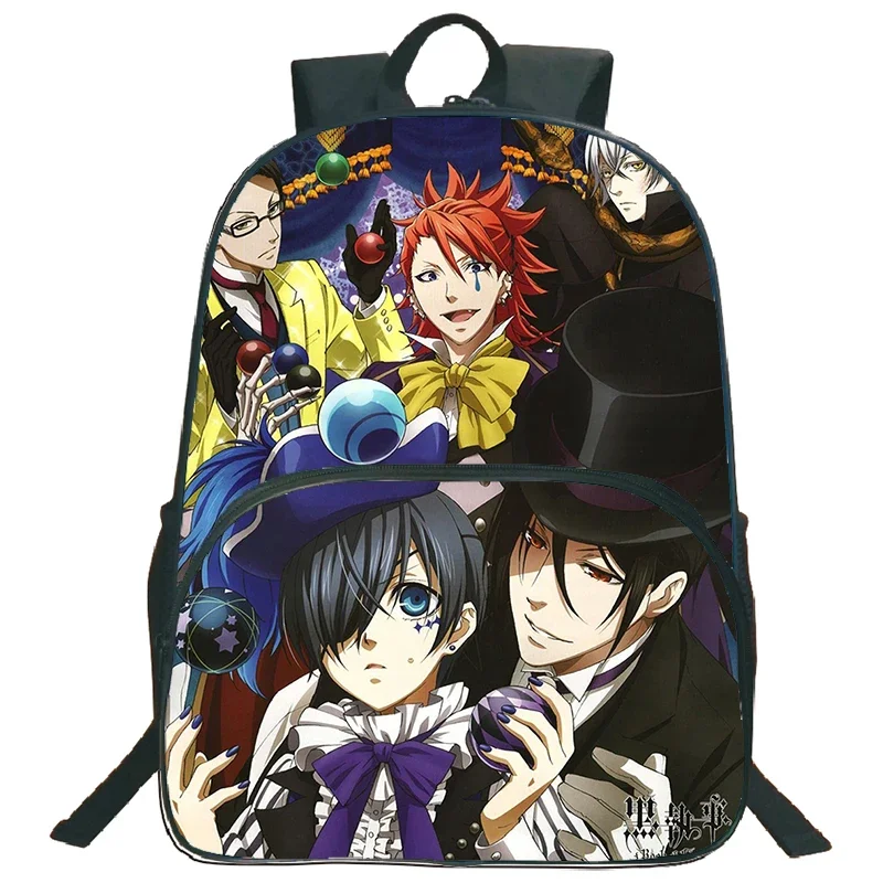 حقيبة ظهر جديدة سوداء مطبوعة للأطفال مقاومة للماء حقائب مدرسية للطلاب للبنين والبنات حقيبة كتب أنيمي للأطفال حقيبة ظهر لتقويم العظام