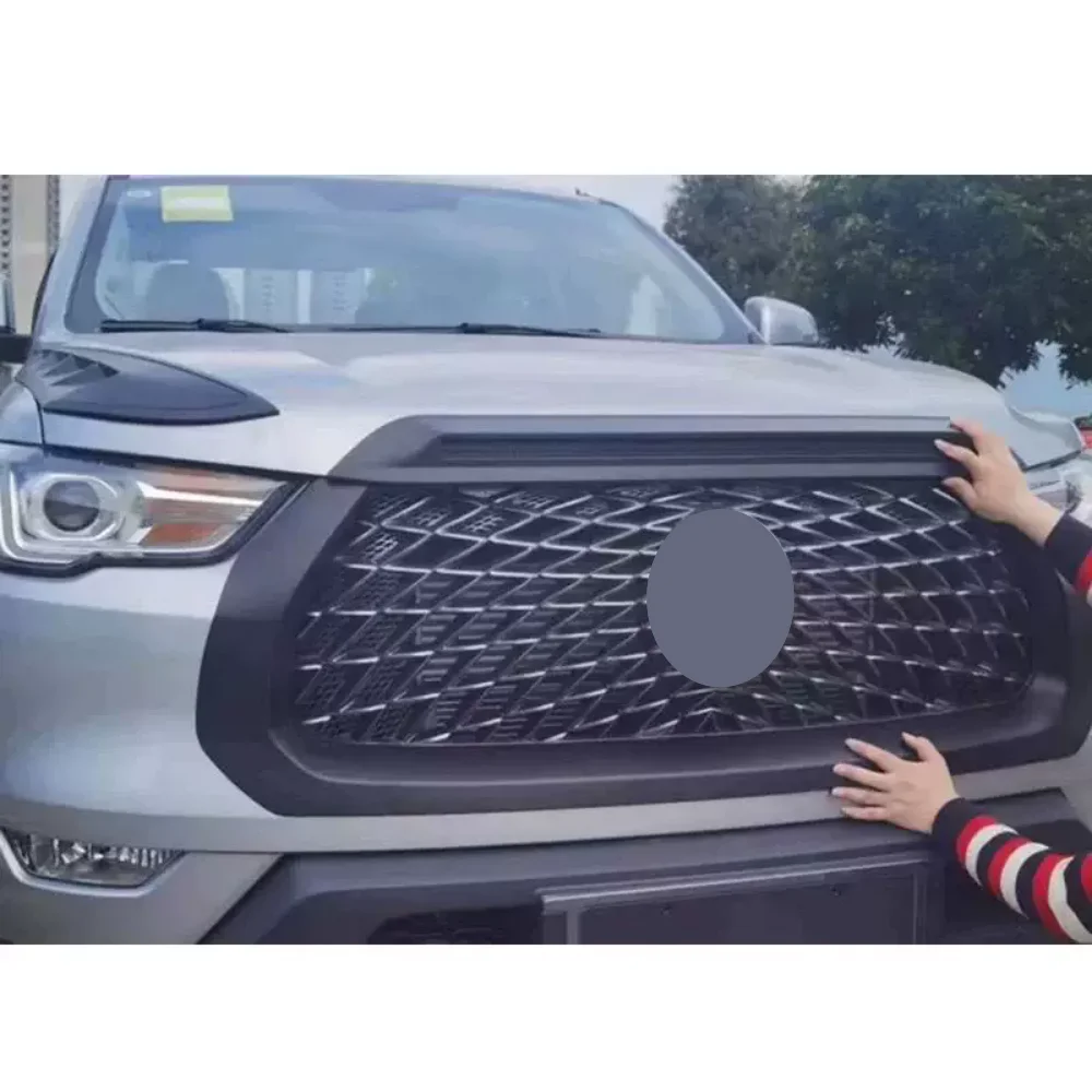 Car Front Bumper Grill Trim Radiator Frame for GMW Great Wall cannon poer commercial version 2019-2022 modified Grille Cover