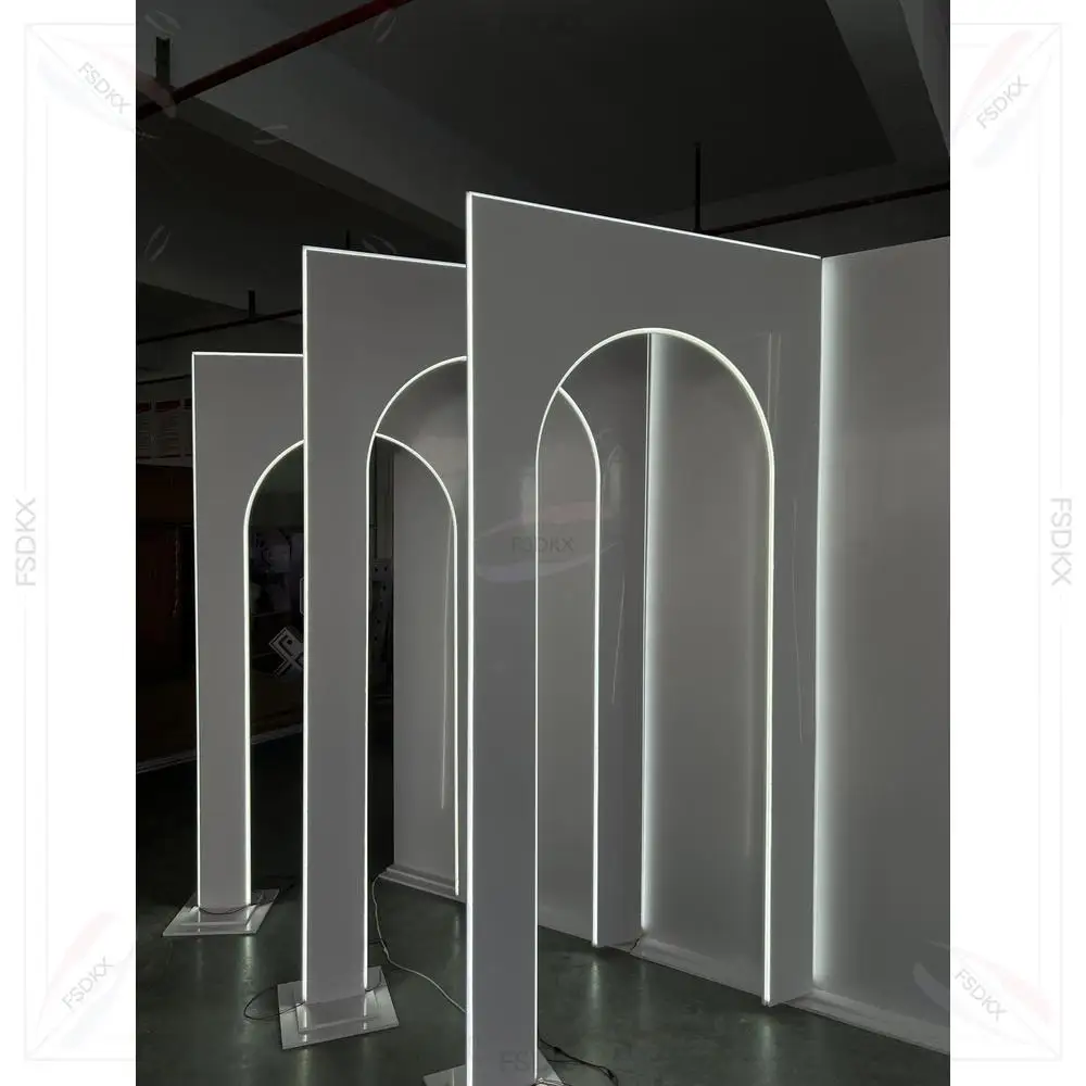 Popular Design Rectangular Shaped Events Backdrop Arches Led Wedding Stage Backdrop Stand for Wedding Events