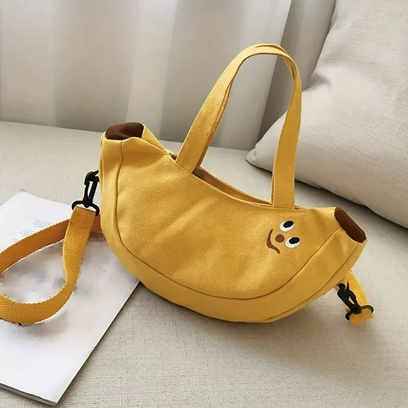 

Cartoon WOMEN'S Crossbody Bag, Fashionable and Versatile, Cute Banana Shoulder Bag, Hand-held Canvas WOMEN'S Bag