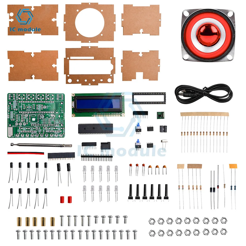 DIY Radio Electronic Kit RDA5807 Digital FM Radio Receiver 87-108MHZ Component Soldering Project Practice LED Flashing Light