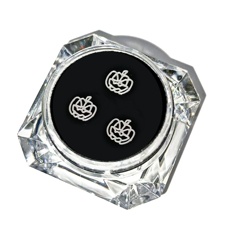 Halloween Alloy Tooth Gems Gold Silver Pumpkin Ghost Black Cat Witch Skull Dental Charms DIY Teeth Jewelry Ornament Decoration