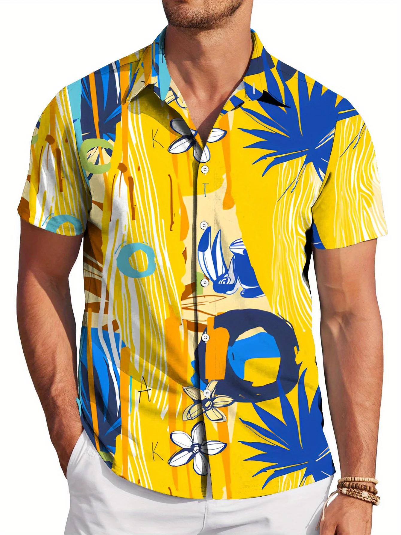 Hawaii Men's Casual Fashion Short Sleeve Shirt New 2025，