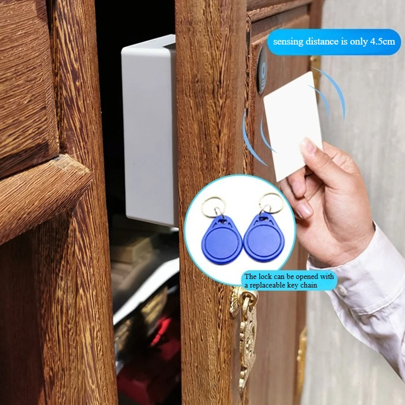 Smart Sensor Invisible Lock RFID Card Keykob Drawer Lock Hidden Punch-free Digital Locks DIY For Cabinet Wardrobe Furniture