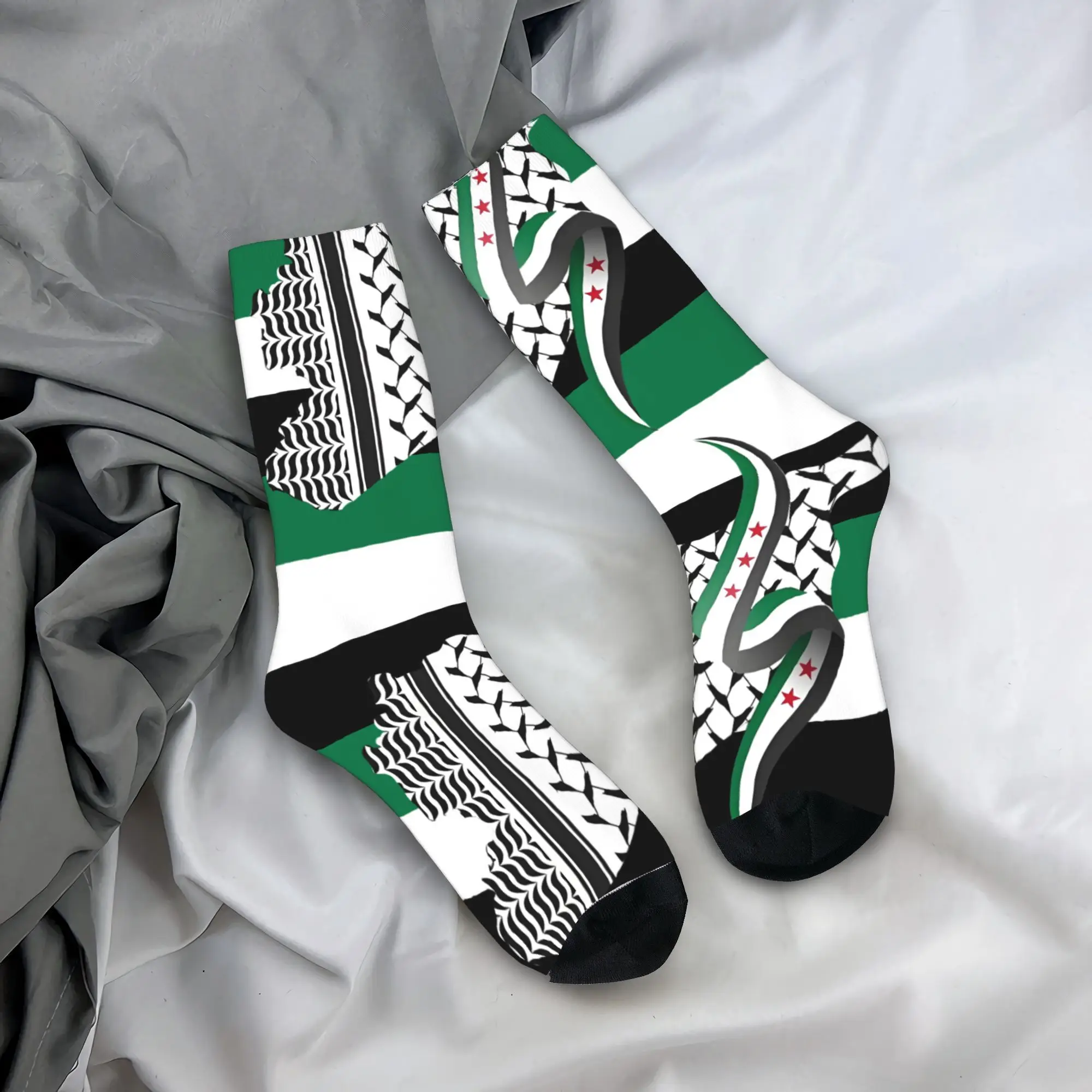 مخصص متعة الرجال السرياني عاصري سوريا العلم اللباس الجوارب للجنسين الدافئة مريحة 3D طباعة طاقم الجوارب