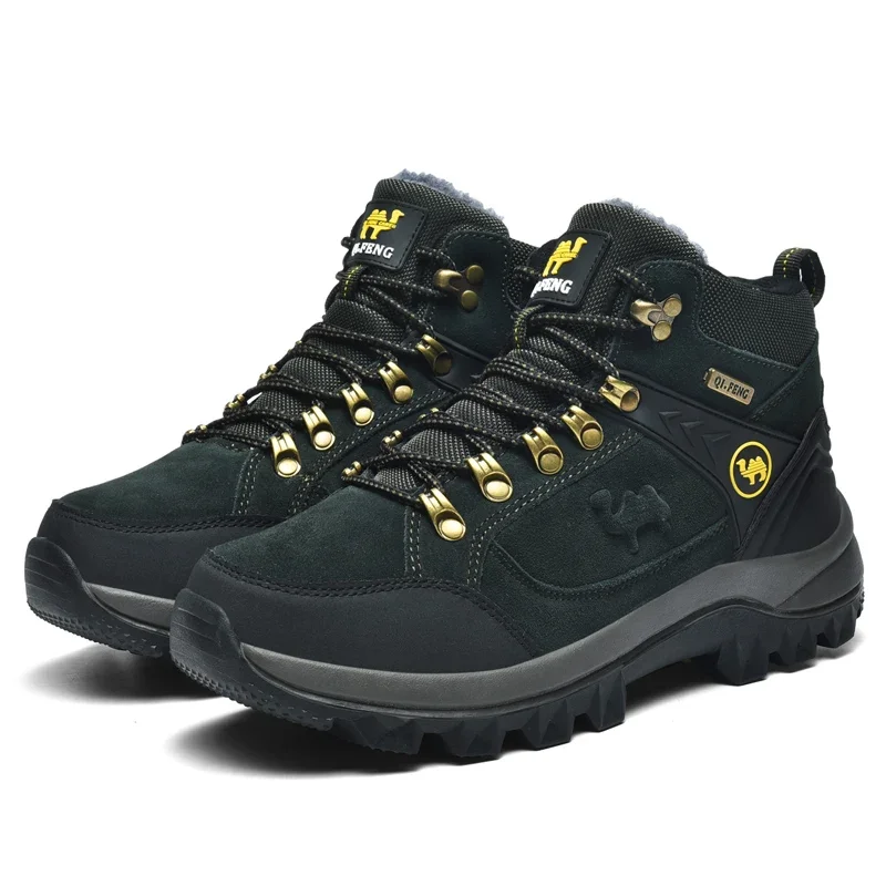 New Autumn Early Winter Men\'s Boots Men Outdoor Waterproof Hiking Shoes Work Shoes Man Soft Ankle Boots Men Sneakers Spring