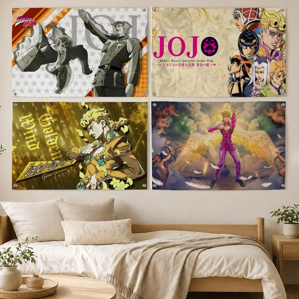 JoJo's Bizarre Adventure Flags Room Bedroom Home Outdoor Wall Hanging Concert Printed Background Decoration Art Banne