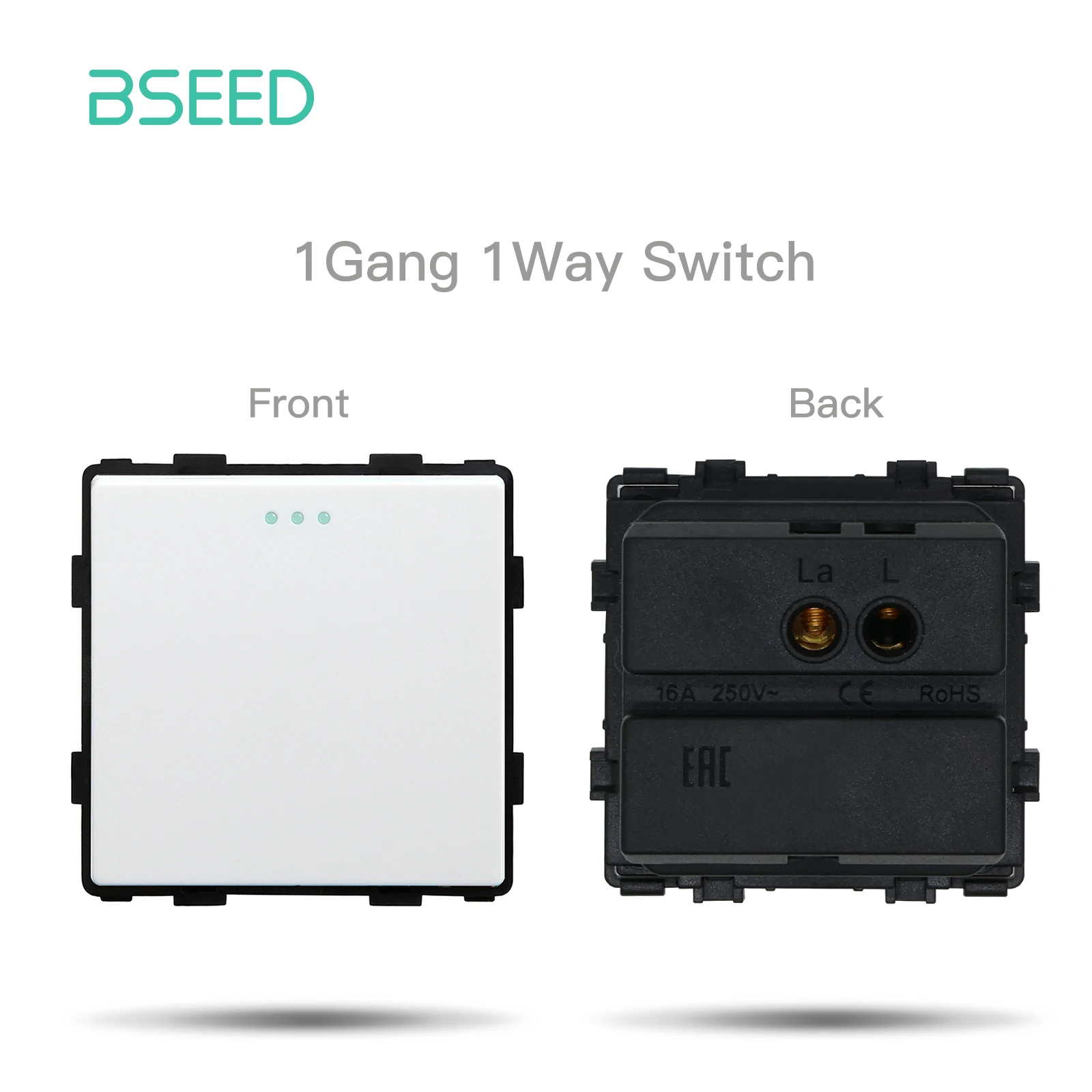 BSEED 1/2/3Gang 1/2Weg Wand Taste Schalter Wand Steckdose Steckdosen Teil Glas Rahmen DIY Modul Teil Freie Kombination
