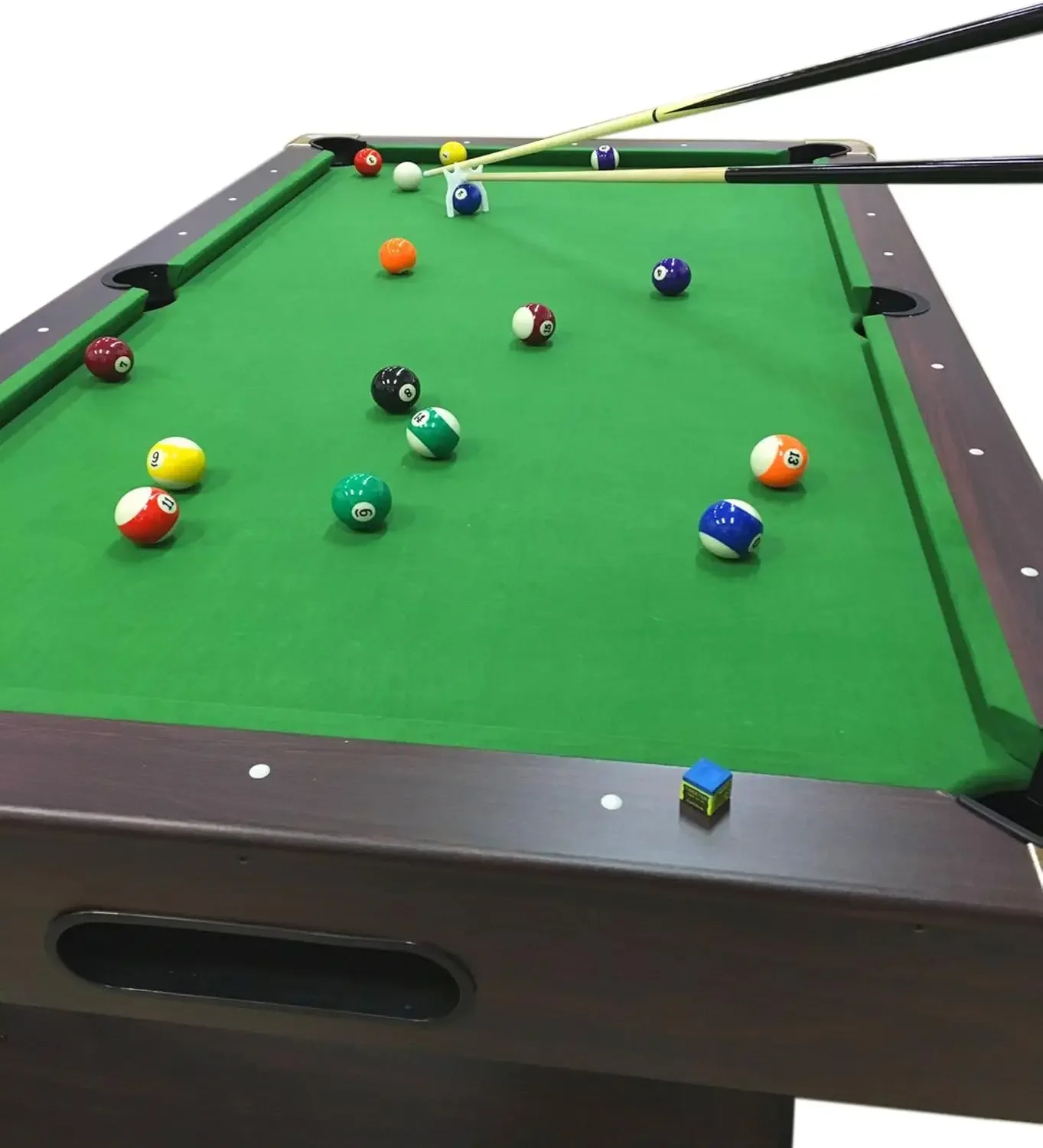 Mesa de bilhar de 8' pés com sistema de retorno automático de bola snooker conjunto completo de acessórios jogo vintage verde 8 pés