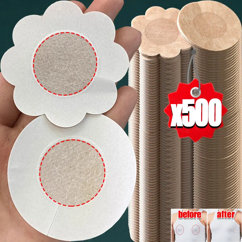 

500 шт., женские одноразовые пирожки для сосков, лепестки груди, невидимый бюстгальтер, накладка на грудь, наклейка, нашивка